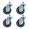 Bk Resources 4-inch Threaded Stem Casters, Polyurethane Wheels, Top Lock Brake, 300lb Capacity, 4PK 4SBR-6ST-PLY-PS4 - alternate 3
